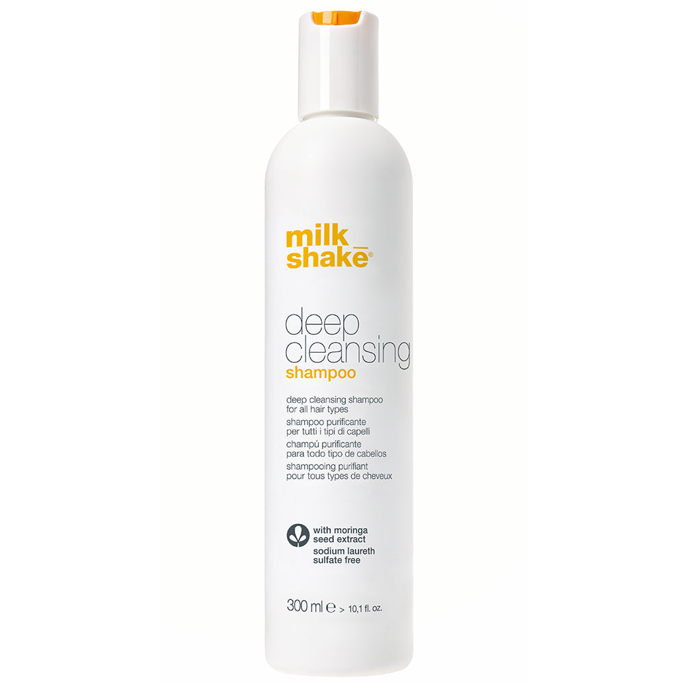 Use milk_shake deep cleansing shampoo, SLES-free, to gently remove styling product residue and chlorine from hair. With fruit and honey extracts and milk proteins, it cleanses hair deeply but gently, maintaining its moisture balance.