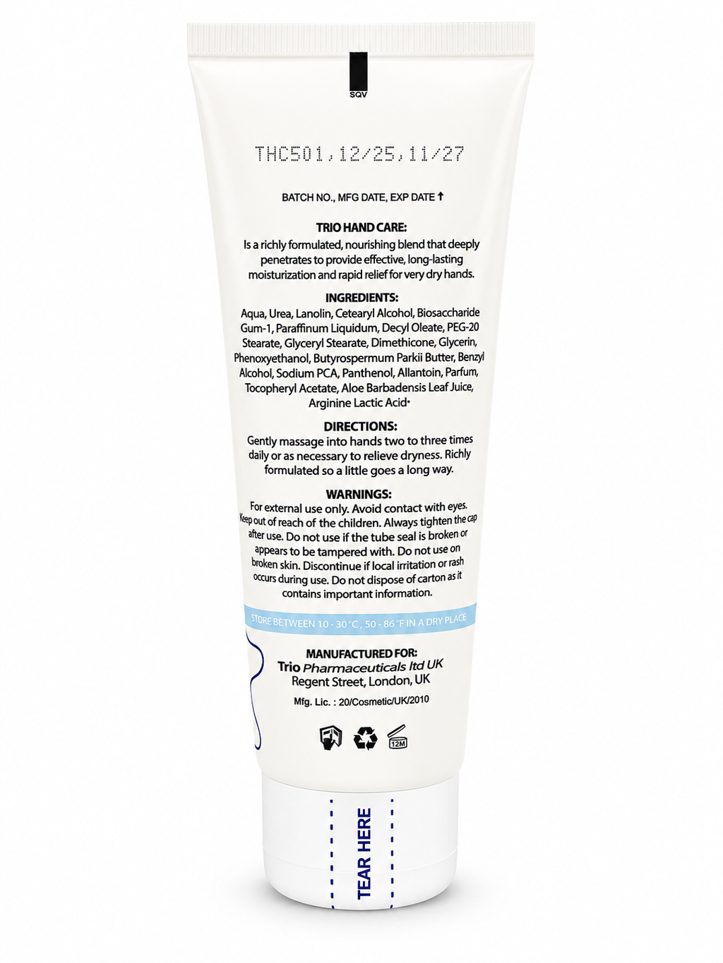 Trio Hand Care back