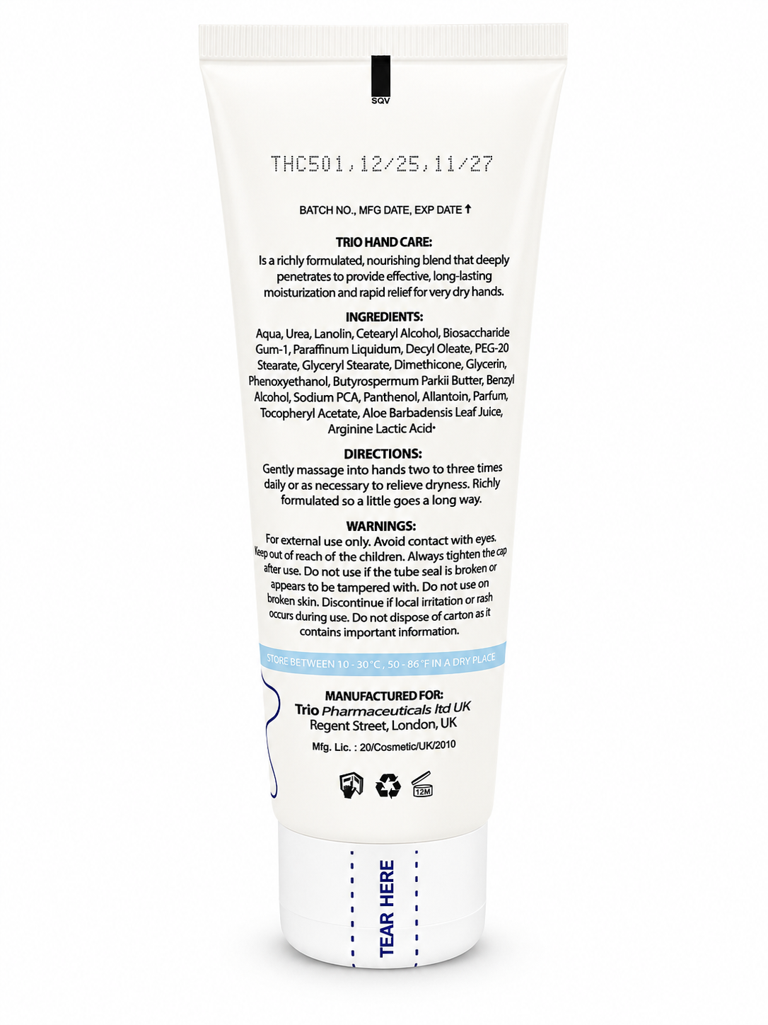 Trio Hand Care back